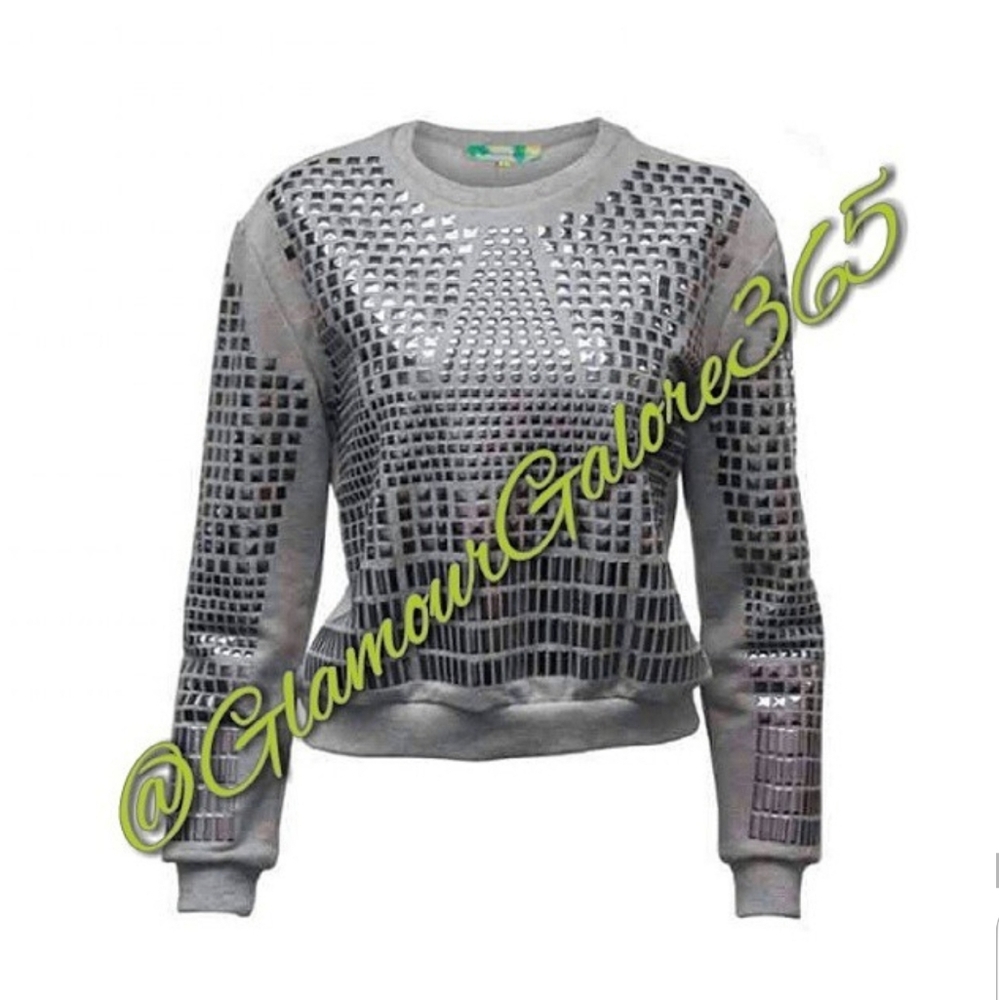 Studded Crewneck Sweatshirt